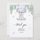 ベビーシャワー用のフラットサンキューカード。 サンキューカード (正面)