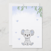 ベビーシャワー用のフラットサンキューカード。 サンキューカード (裏面)