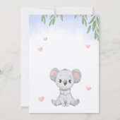 ベビーシャワー用のフラットサンキューカード。 サンキューカード (裏面)