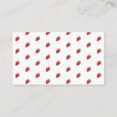 ベビーシャワー用のベリー甘いちご本 エンクロージャーカード (裏面)
