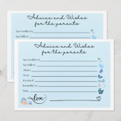 ベビーシャワー用の子育てアドバイスカード – おもしろいとおもしろい アドバイスカード (正面/裏面)