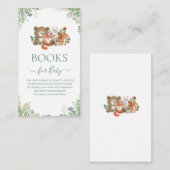 ベビーシャワー用の森林動物緑の本E エンクロージャーカード (正面/裏面)