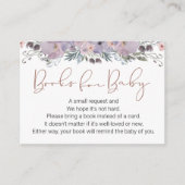 ベビーシャワー用の水彩フローラブック エンクロージャーカード (正面)