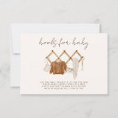 ベビーシャワー用の男女兼用Boho本 招待状 (正面)