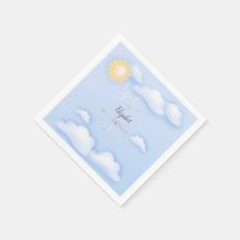 ベビーシャワー用の編集可能なナプキンパーティー。