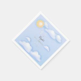 ベビーシャワー用の編集可能なナプキンパーティー。 スタンダードカクテルナプキン