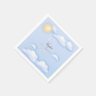 ベビーシャワー用の編集可能なナプキンパーティー。 スタンダードカクテルナプキン