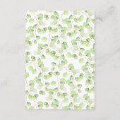 ベビーシャワー用エンクロージャカードおむつラッフル エンクロージャーカード (裏面)