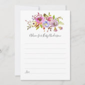 ベビーシャワー用シックピンクフローラアドバイス 招待状 (正面)