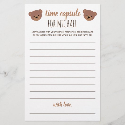 ベビーシャワー用タイムカプセル及び誕生日 (正面)