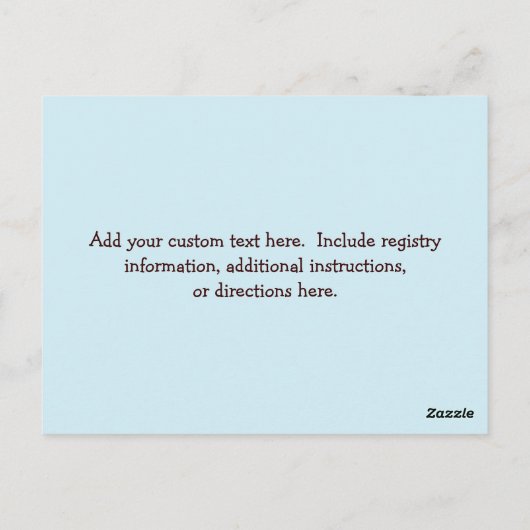 ベビーシャワー用ハッピードット挿入カード招待状 ポストカード (裏面)