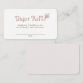 ベビーシャワー用バタフライおむつラッフル エンクロージャーカード (正面/裏面)