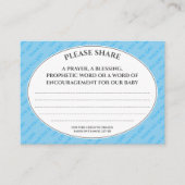 ベビーシャワー用パステルブルー予熱祈りの言葉 エンクロージャーカード (正面)