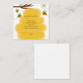 ベビーシャワー用ビーおむつラッフルチケット エンクロージャーカード (正面/裏面)