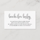 ベビーシャワー用ブック招待状挿入カード エンクロージャーカード (正面)