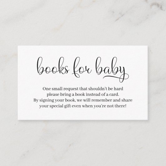 ベビーシャワー用ブック招待状挿入カード エンクロージャーカード (正面)