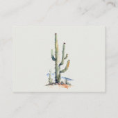 ベビーシャワー用ボホカクティー砂漠景観本 エンクロージャーカード (裏面)