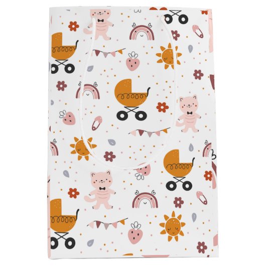 ベビーシャワー用抱き枕 ミディアムペーパーバッグ (正面)