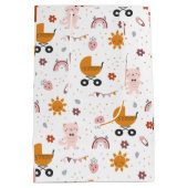 ベビーシャワー用抱き枕 ミディアムペーパーバッグ (裏面)