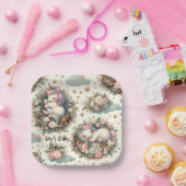 ベビーシャワー用睡眠ベビーユニコーン紙プレート ペーパープレート (パーティー)