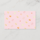 ベビーシャワー用羊おむつラッフルカードチケット エンクロージャーカード (裏面)