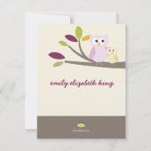 ベビーシャワー用PixDezines Mamm+ベビー 招待状 (裏面)