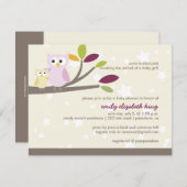 ベビーシャワー用PixDezines Mamm+ベビー 招待状 (正面/裏面)