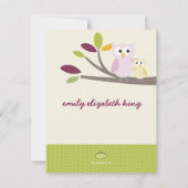 ベビーシャワー用PixDezines Mamm+ベビー 招待状 (裏面)