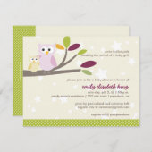 ベビーシャワー用PixDezines Mamm+ベビー 招待状 (正面/裏面)