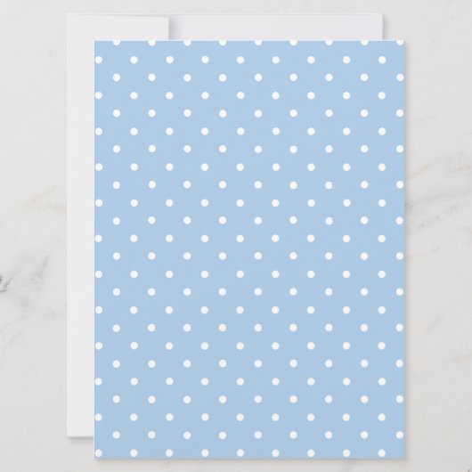 ベビーシャワー男の子テディフローラ素朴表グラフ 招待状 (裏面)