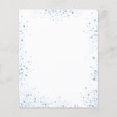 ベビーシャワー男の子ブルーバルーン予算の招待 チラシ (裏面)