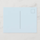 ベビーシャワー男の子ブルーフローラ緑のママbee ポストカード (裏面)