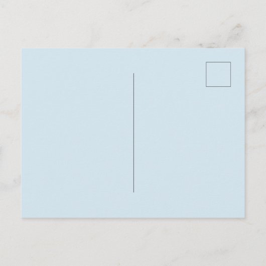 ベビーシャワー男の子ブルーフローラ緑のママbee ポストカード (裏面)