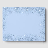 ベビーシャワー男の子ブルーteddyクマグリッターダスト ゲストブック (裏面)