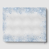 ベビーシャワー男の子ブルーteddyクマグリッターダスト ゲストブック (裏面)