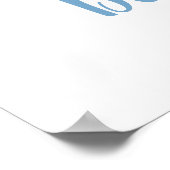 ベビーシャワー男の子ベアーウェルカムサイン ポスター (角)