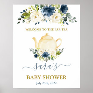 ベビーシャワー男の子Par-Tea Welcome sign ポスター