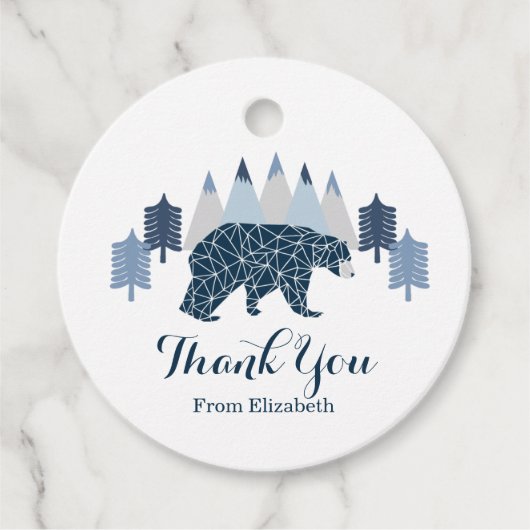 ベビーシャワー男の赤ちゃんありがとう フェイバータグ (正面)