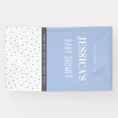 ベビーシャワー男の赤ちゃんブルーカスタムバナー 横断幕 (横)