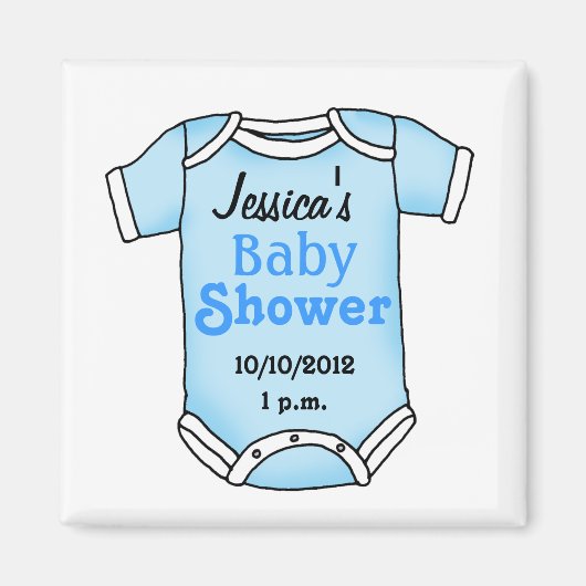 ベビーシャワー男の赤ちゃん マグネット (正面)