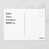 ベビーシャワー男女兼用カラフル招待 ポストカード (裏面)