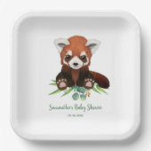 ベビーシャワー男女兼用グリーンリー ペーパープレート (正面)