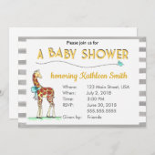 ベビーシャワー男女兼用 招待状 (正面/裏面)