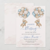 ベビーシャワー男子招待状 招待状 (正面/裏面)