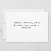 ベビーシャワー男子 青 ギラフ 招待状 (裏面)