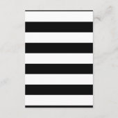 ベビーシャワー白黒ストライプおむつラッフル エンクロージャーカード (裏面)