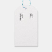 ベビーシャワー白黒ブラウン – アニマルプリント – ボウ ギフトタグ (裏面)