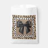 ベビーシャワー白黒ブラウン – アニマルプリント – ボウ フェイバーバッグ (正面)