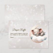 ベビーシャワー睡眠ベビー象おむつラッフル