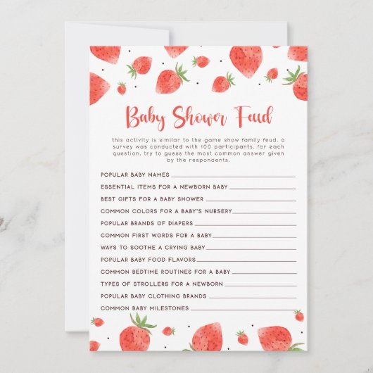 ベビーシャワー確執ゲーム，ベリースイートベビーシャワー 招待状 (正面)